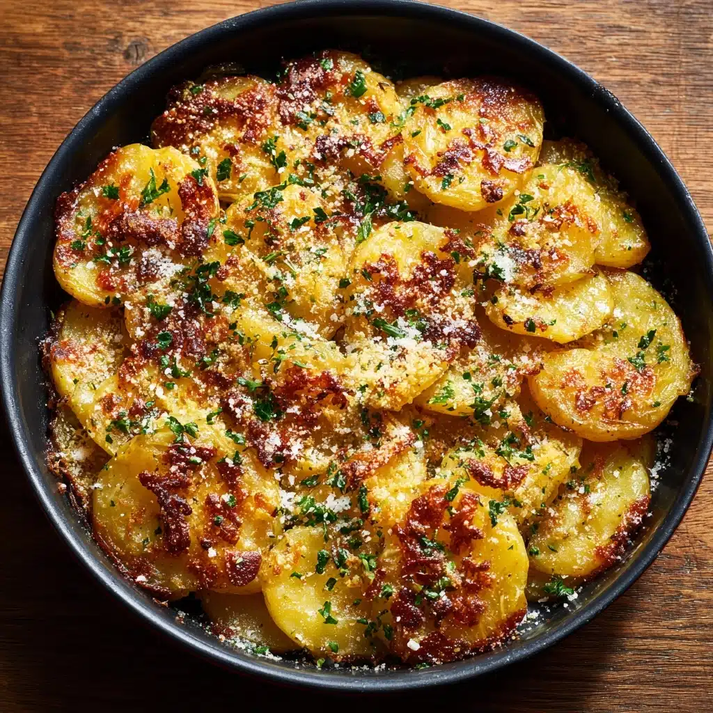 Garlic Parmesan Smashed Potatoes Recipe - Recipe Image