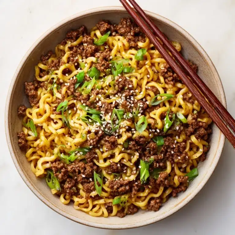 Mongolian Ground Beef Noodles Recipe