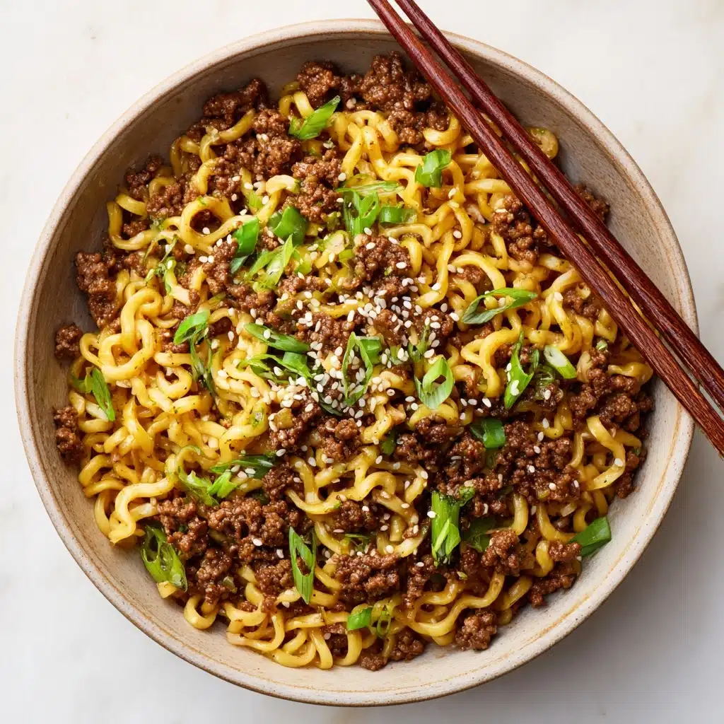 Mongolian Ground Beef Noodles Recipe