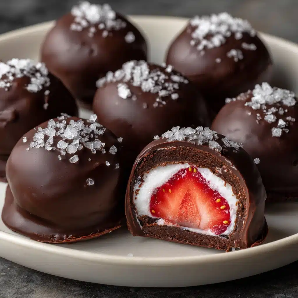 Chocolate Covered Strawberry Frozen Yogurt Bites Recipe - Recipe Image