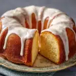 Vanilla Buttermilk Pound Cake with Cream Cheese Glaze Recipe