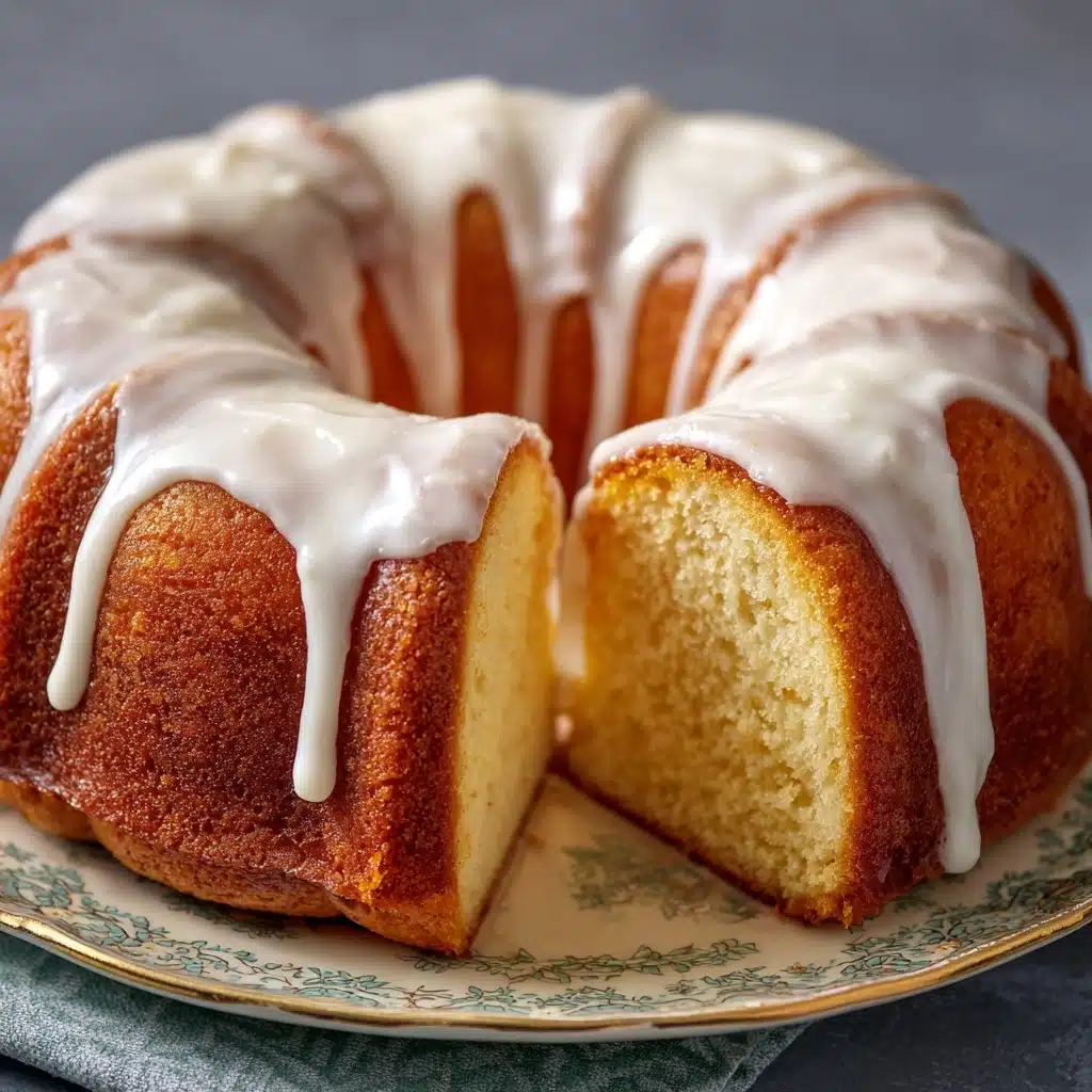 Vanilla Buttermilk Pound Cake with Cream Cheese Glaze Recipe - Recipe Image