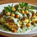 Roasted Cauliflower and Chickpeas with Herby Tahini Recipe