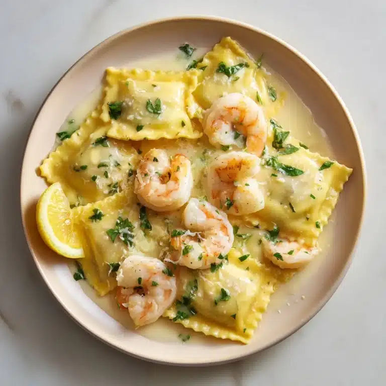 Lobster Ravioli and Lobster in a Zesty Lemon Butter Sauce Recipe