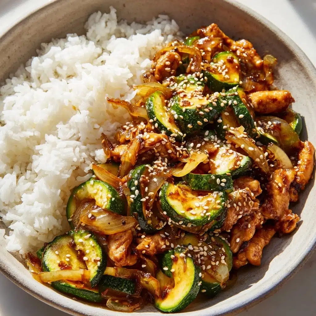 Ponzu Zucchini Stir Fry with Chicken Recipe - Recipe Image