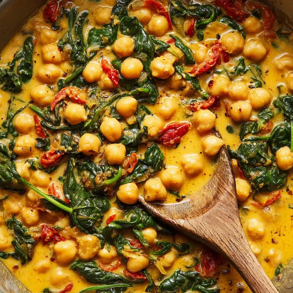 Creamy Sun-Dried Tomato Chickpeas Recipe - Recipe Image