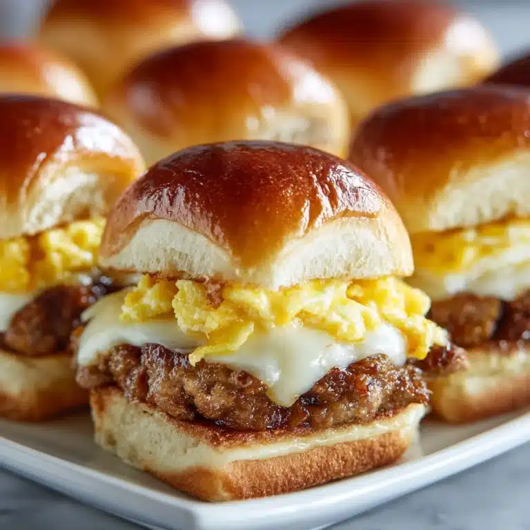 Hawaiian Roll Breakfast Sliders with Sausage, Egg & Cheese Recipe