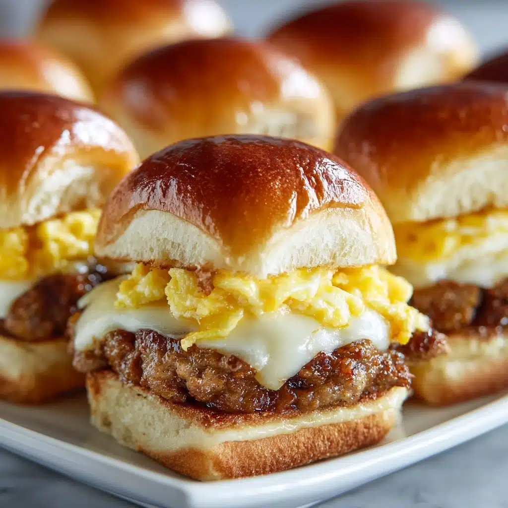 Hawaiian Roll Breakfast Sliders with Sausage, Egg & Cheese Recipe
