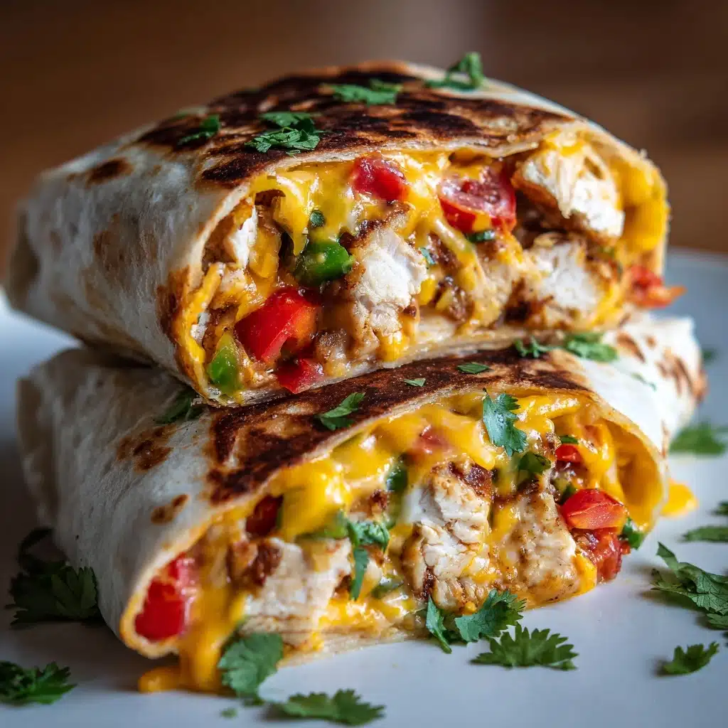 Tasty Cheesy Chicken Wraps Recipe - Recipe Image