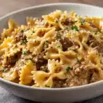 Creamy Beef and Bowtie Pasta Recipe