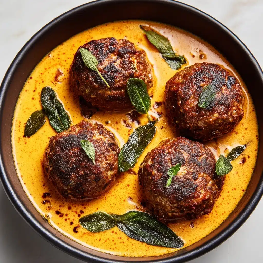 Turkey Meatballs in Pumpkin Sage Sauce Recipe - Recipe Image