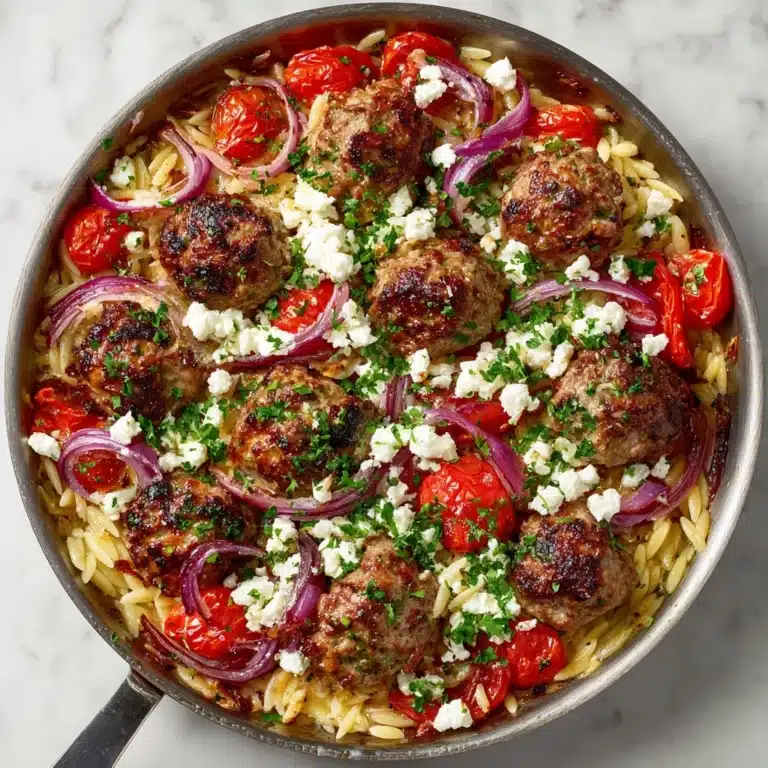 Greek Meatballs and Orzo Skillet: A Flavor-Packed One-Pan Meal Recipe
