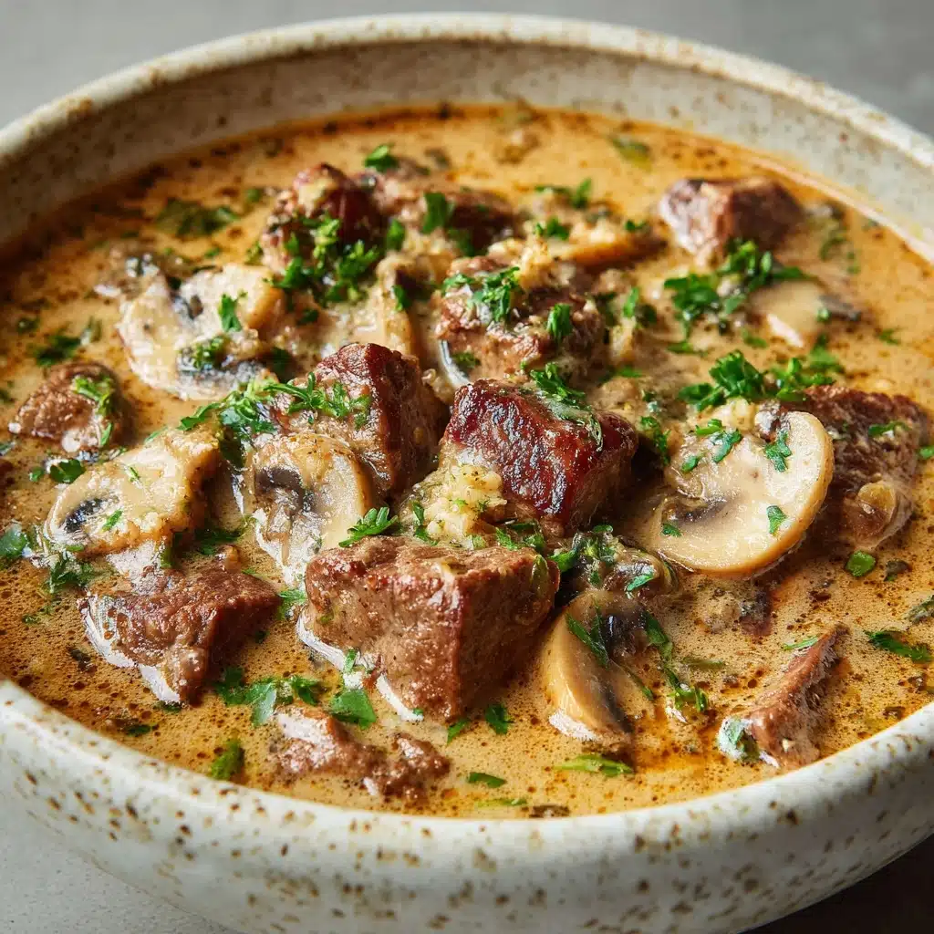 Keto Beef and Mushroom Soup Recipe - Recipe Image