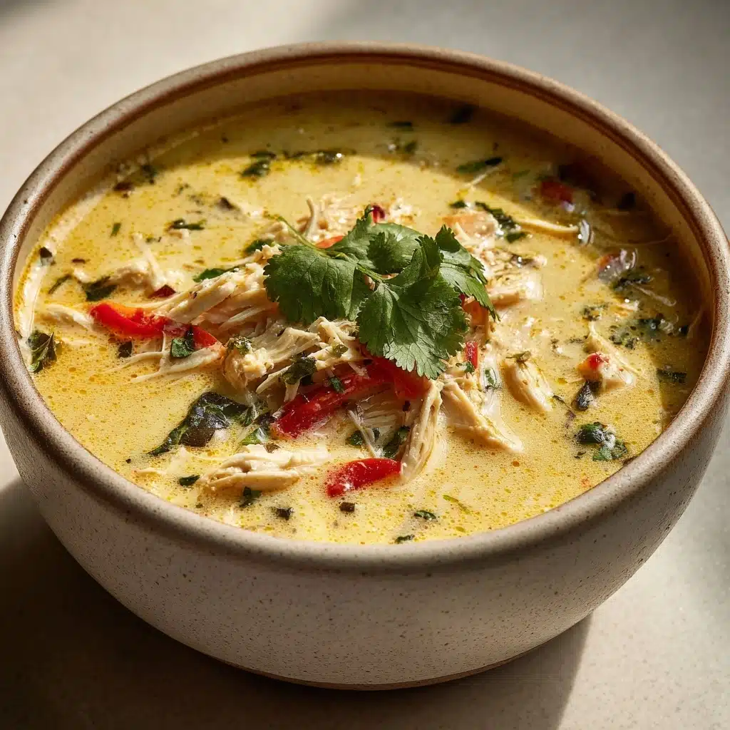 Rich and Flavorful Coconut Cilantro Chicken Soup Recipe - Recipe Image