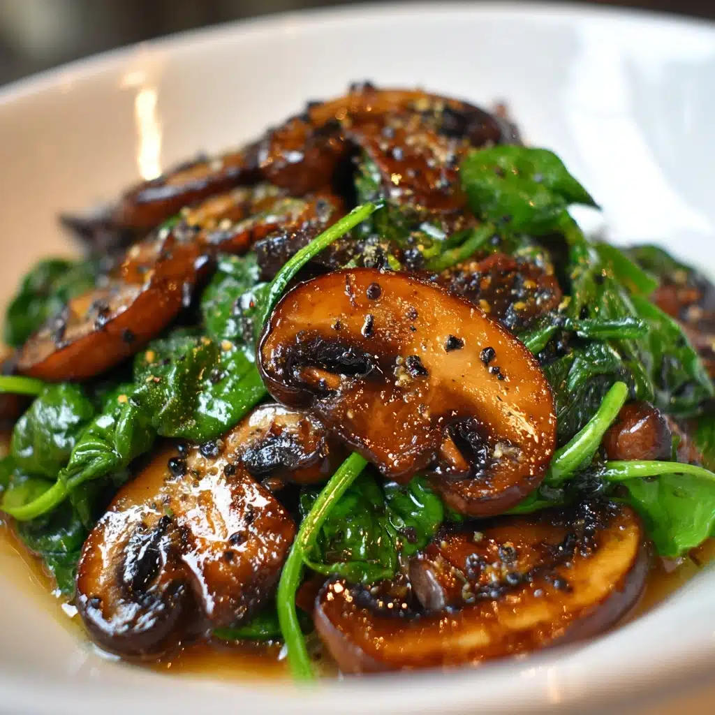 Easy Sautéed Mushrooms with Spinach Recipe - Recipe Image