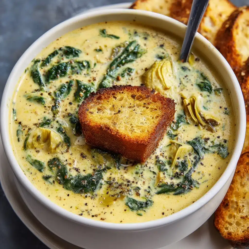 Creamy Spinach and Artichoke Soup Recipe - Recipe Image