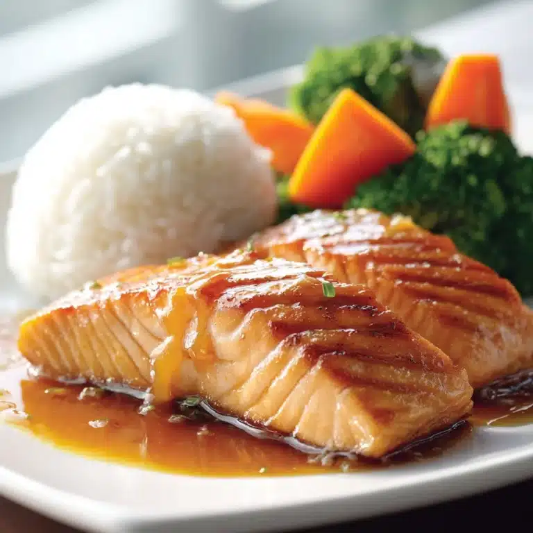 Salmon Teriyaki with Steamed Rice Recipe