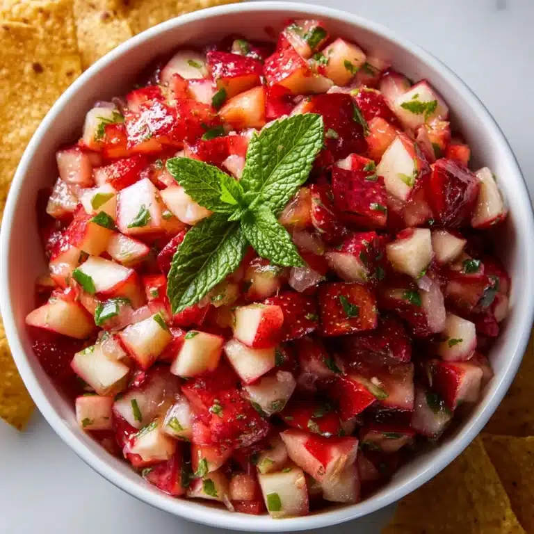 Dessert Strawberry Salsa with Cinnamon Chips Recipe