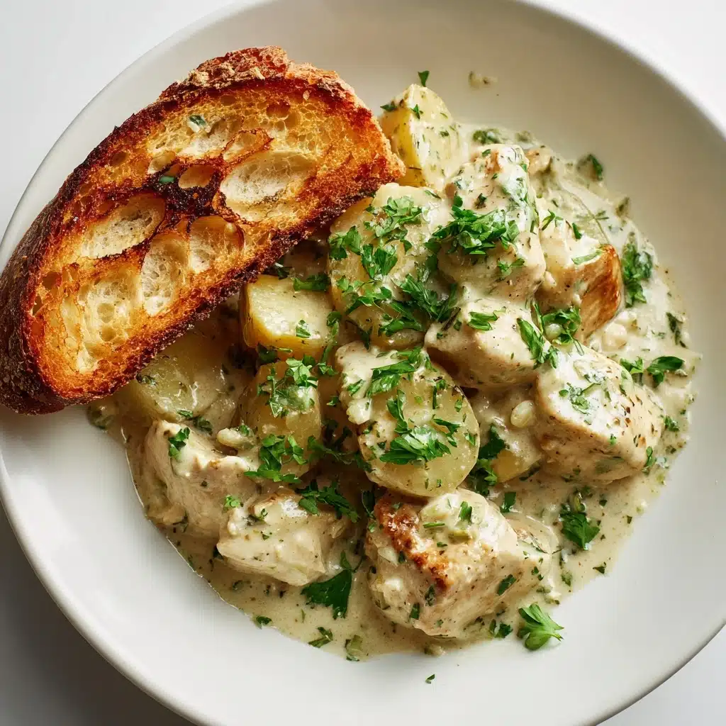 Garlic Parmesan Crockpot Chicken and Potatoes Recipe - Recipe Image