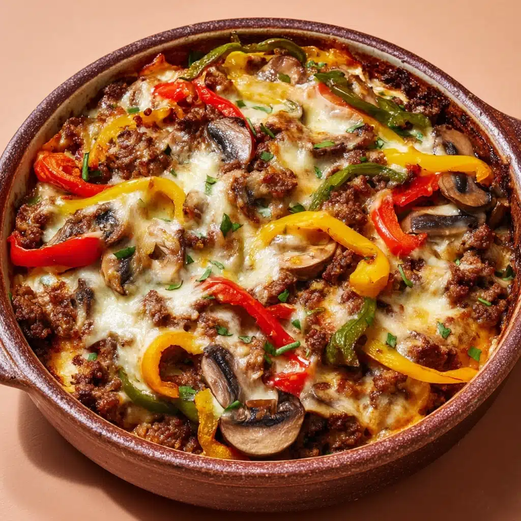 Philly Cheesesteak Casserole Recipe - Recipe Image