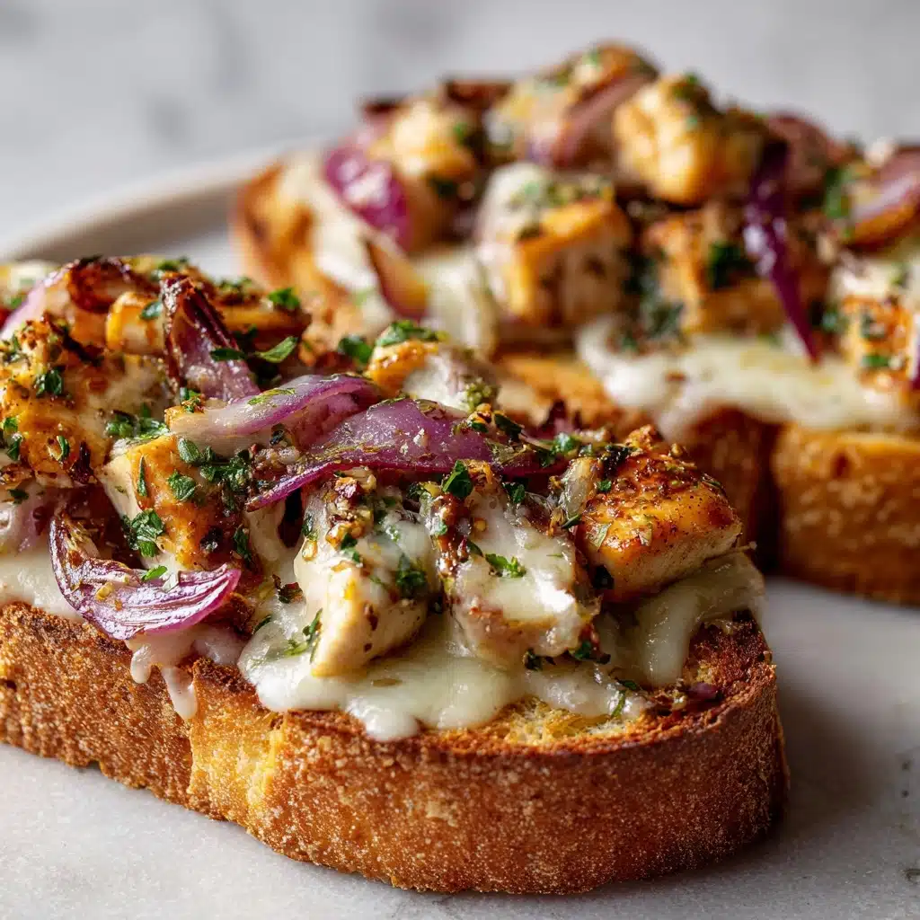 French Bread Chicken Alfredo Pizza Recipe - Recipe Image