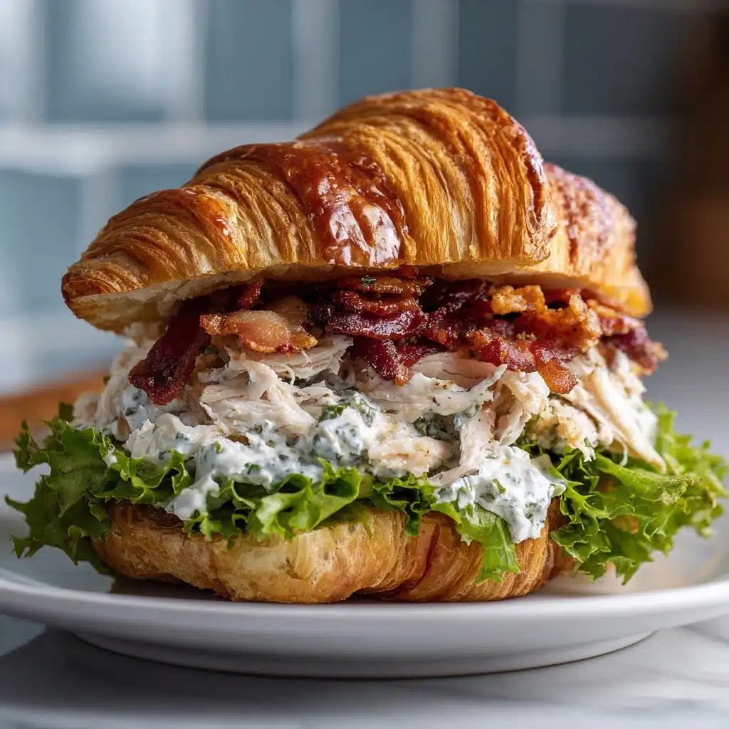 Chicken Caesar Croissant Sandwich Recipe - Recipe Image
