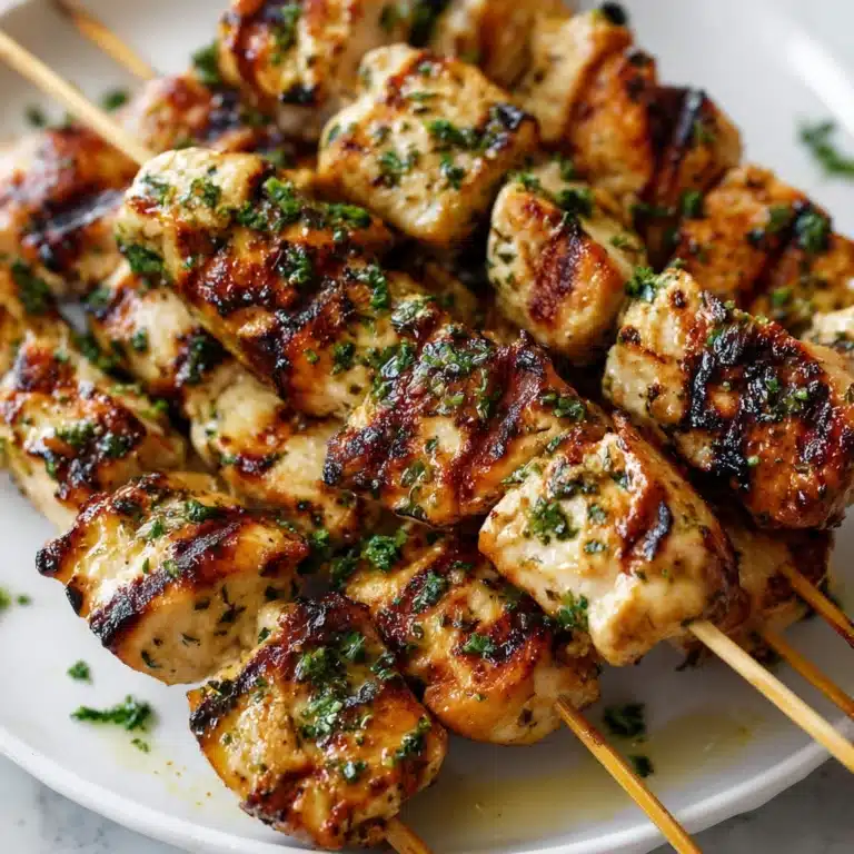 Garlic Parmesan Chicken Kebabs Recipe