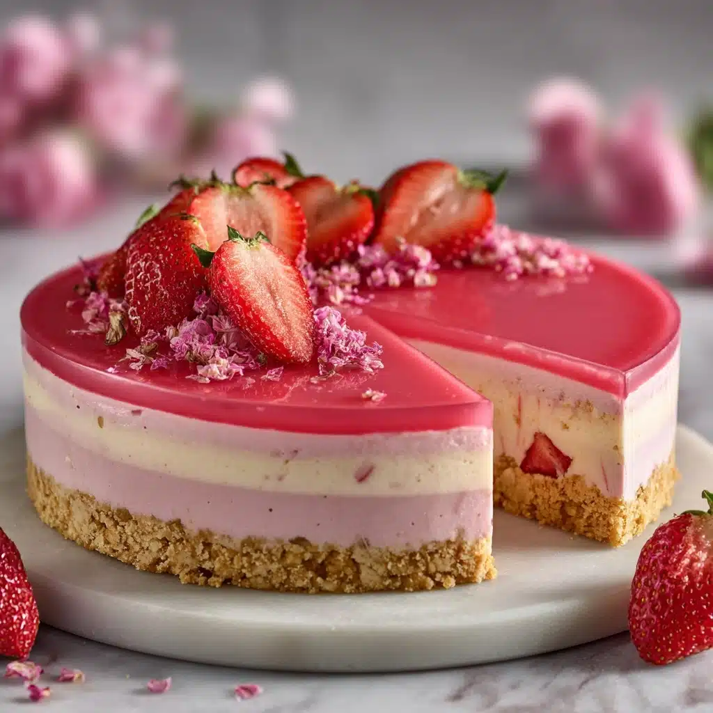 Vibrant Vegan Strawberry Cheesecake Delight Recipe - Recipe Image