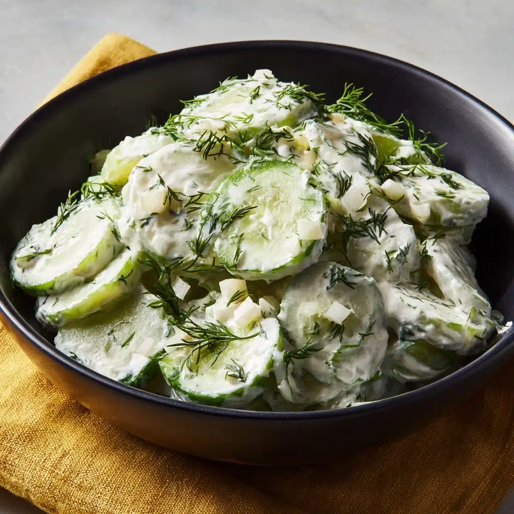 Dad’s Creamy Cucumber Salad Recipe