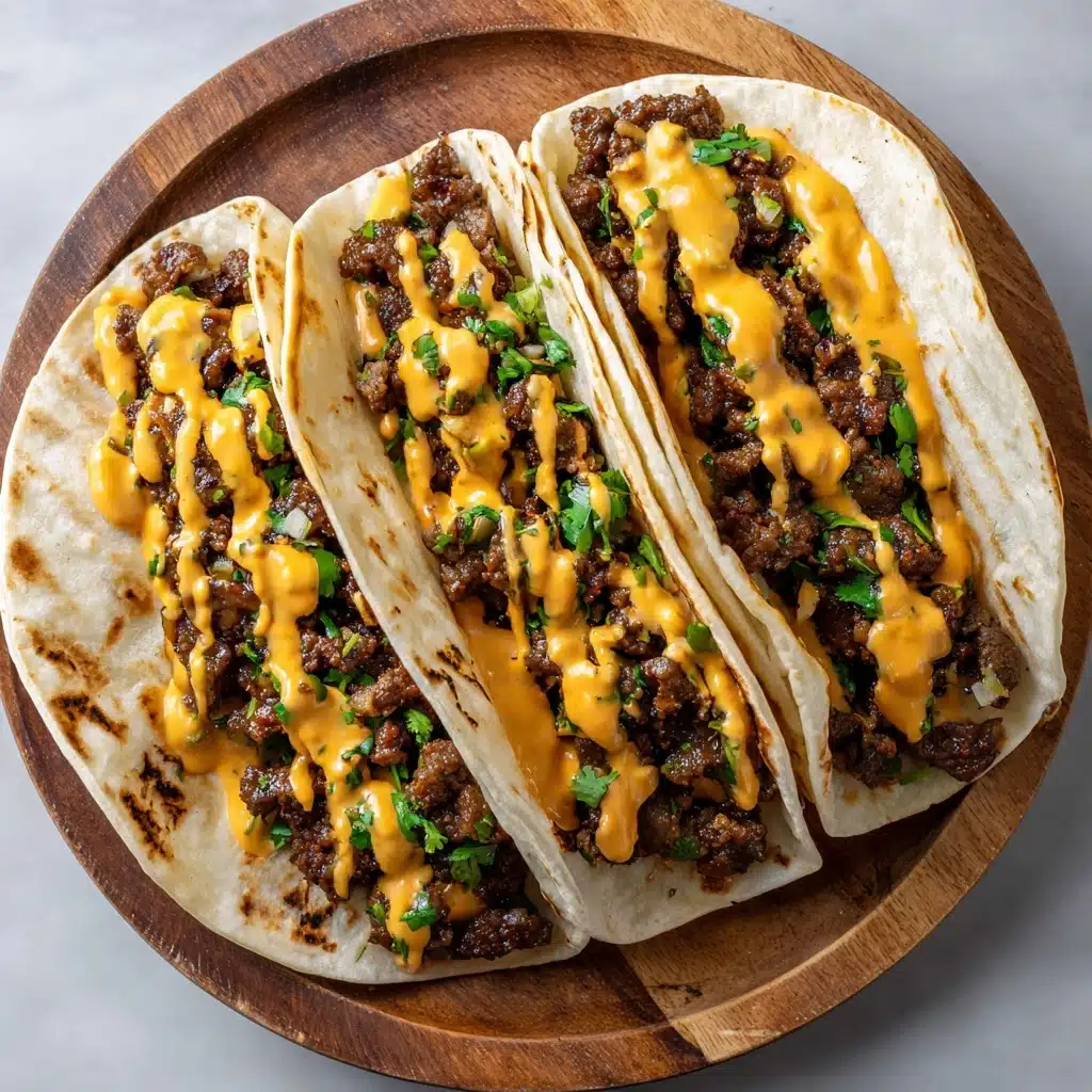 Garlic Butter Honey BBQ Beef Tacos Recipe - Recipe Image