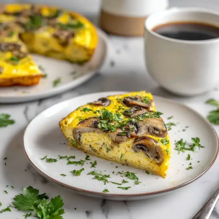 Spinach and Mushroom Frittata with Roasted Tomatoes Recipe