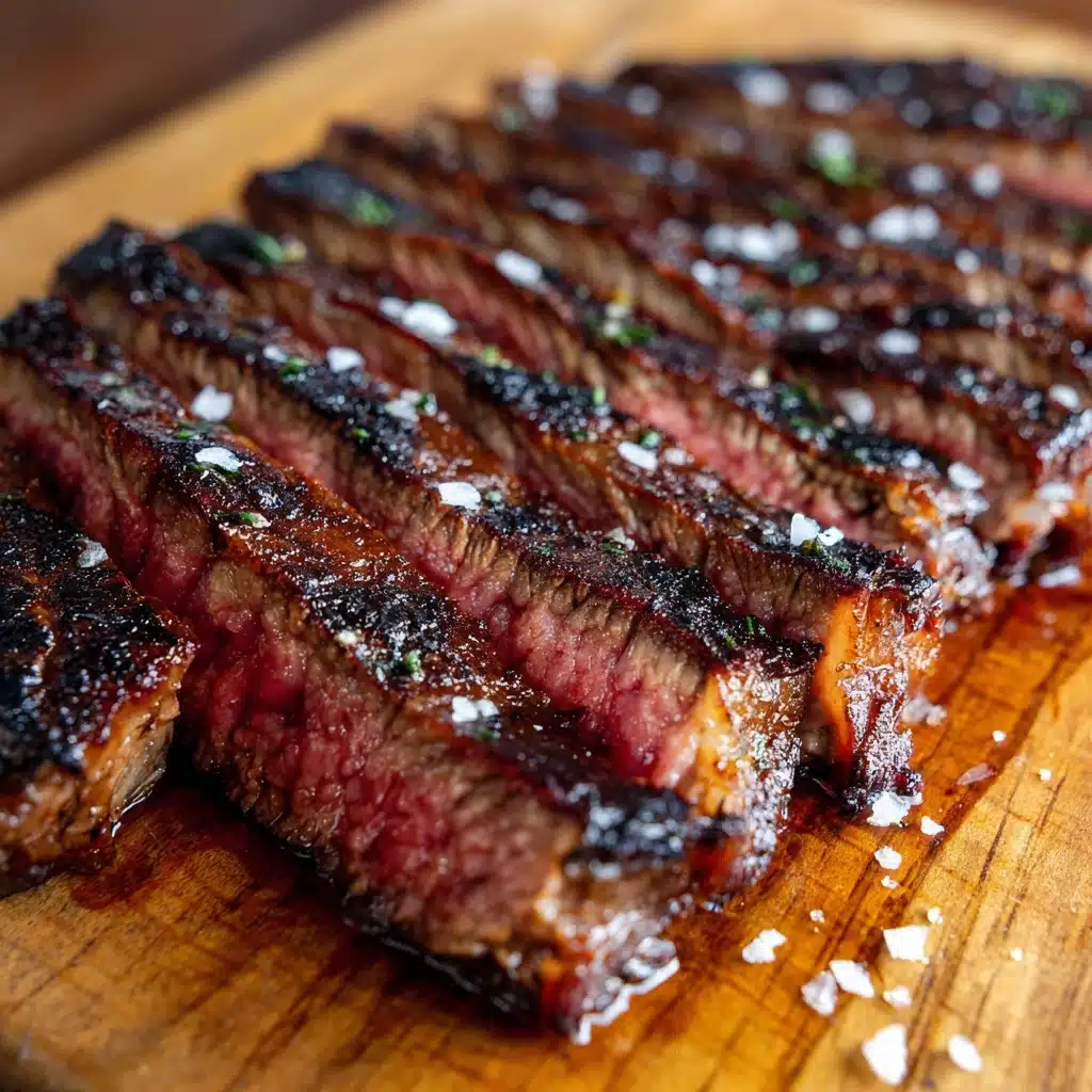 Grilled Balsamic and Garlic Flank Steak Recipe - Recipe Image