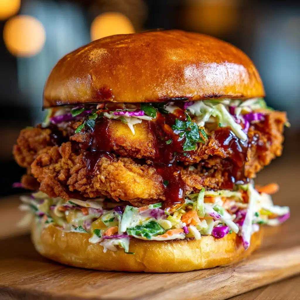 Fried Buffalo Chicken Sandwiches with Blue Cheese Slaw Recipe - Recipe Image