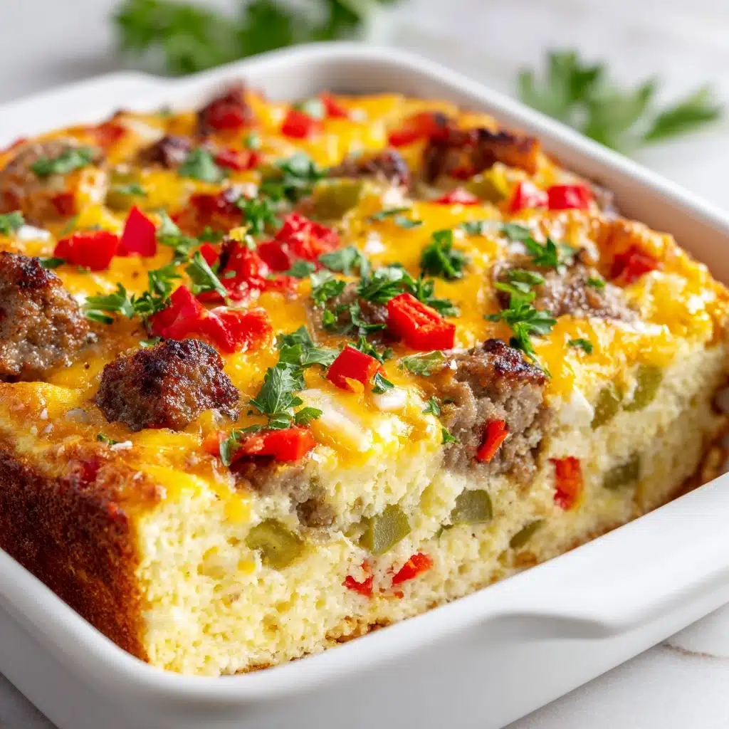Cheesy Sausage Hashbrown Breakfast Bake Recipe - Recipe Image