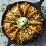 Twice Baked Crispy Cheesy Taco Rice Casserole Recipe