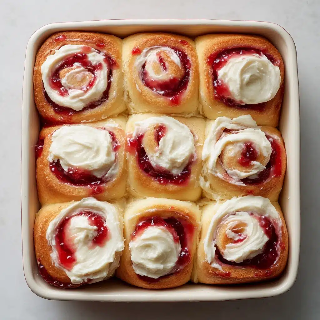 Strawberry Cheesecake Cinnamon Rolls Recipe - Recipe Image