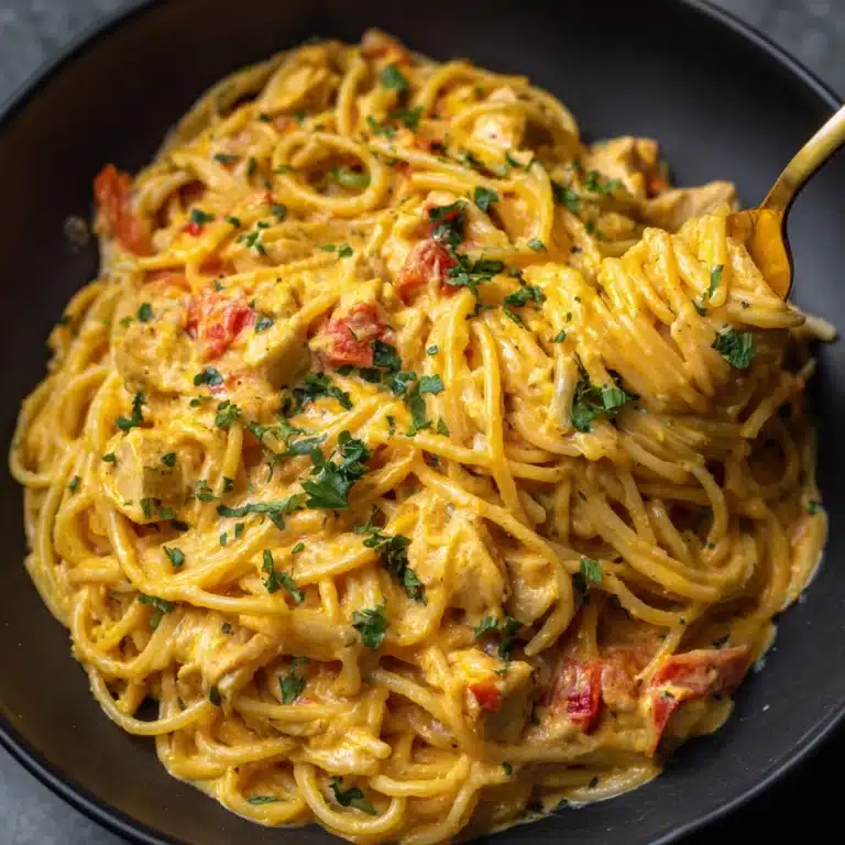 Cheesy Spaghetti Chicken Casserole Recipe
