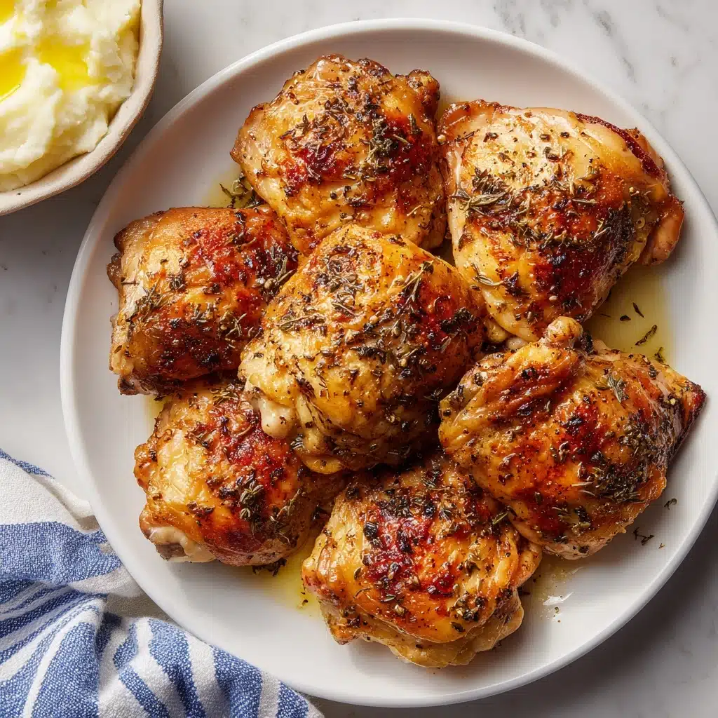 Garlic Parmesan Crispy Chicken Thighs Recipe - Recipe Image