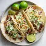 Beef Tacos with Peach Vinegar Slaw Recipe