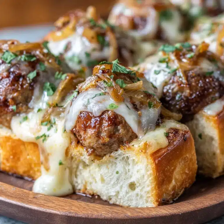 Cheesy French Onion Meatball Subs Recipe