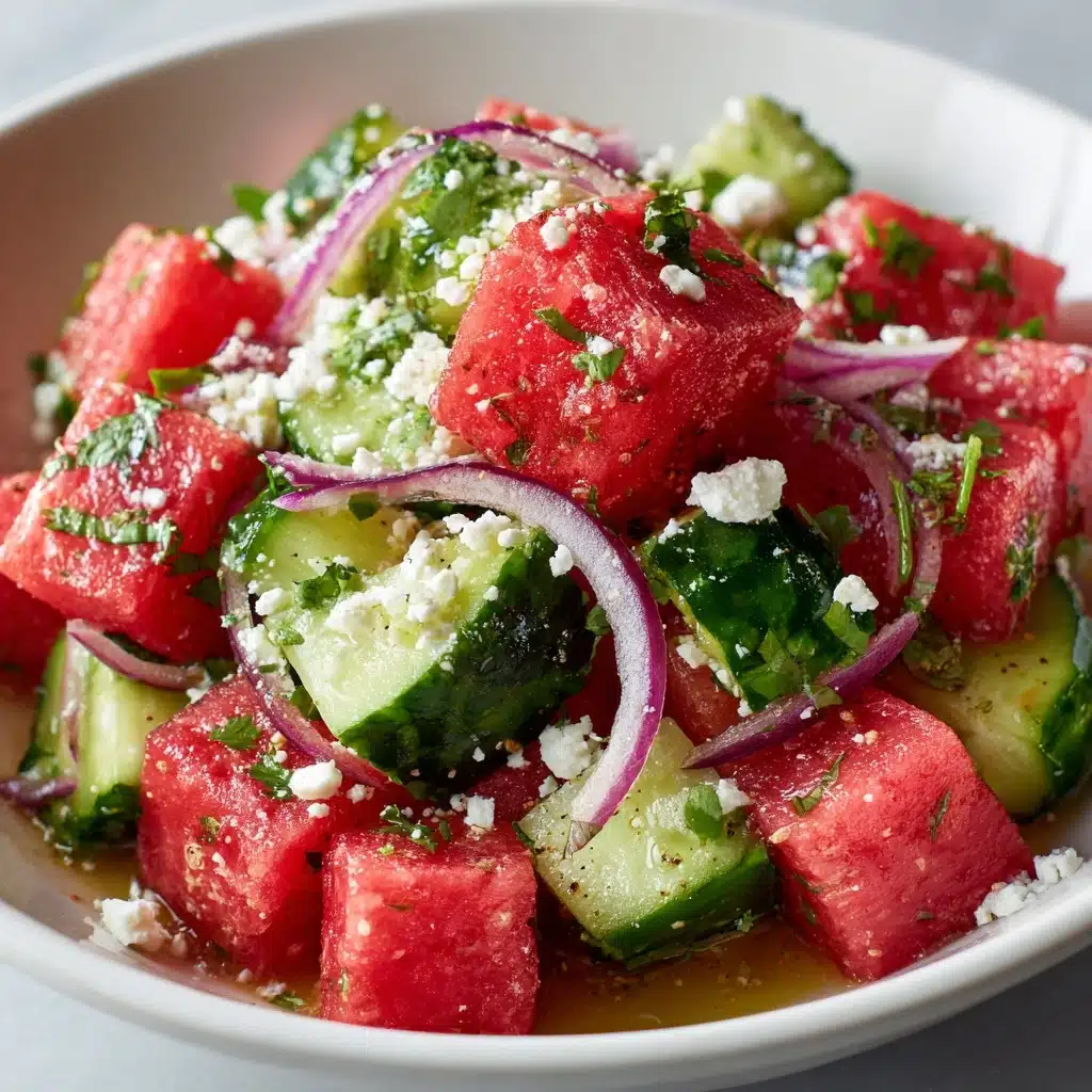 Watermelon Cucumber Salad Recipe - Recipe Image