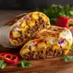 Cheesy Potato Burritos with Beef Recipe