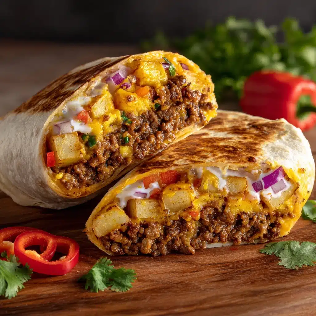 Cheesy Potato Burritos with Beef Recipe