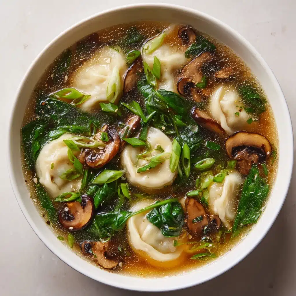 Potsticker Soup with Mushrooms & Bok Choy Recipe