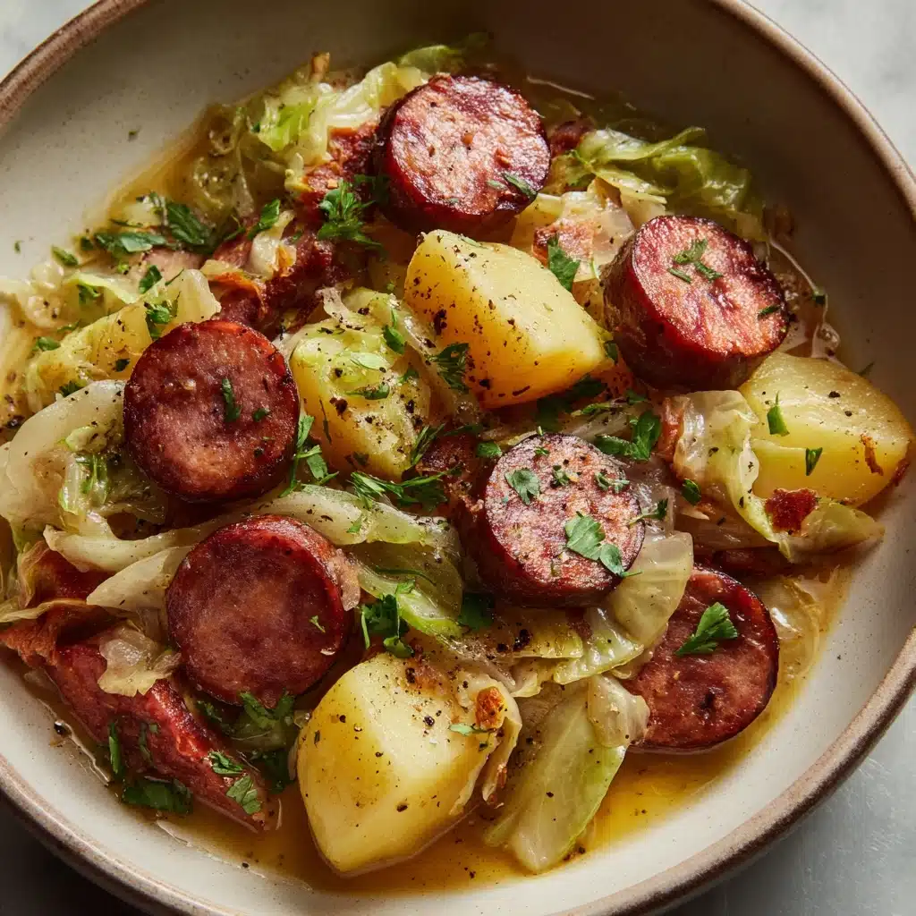 Slow Cooker Cabbage and Sausage Recipe - Recipe Image