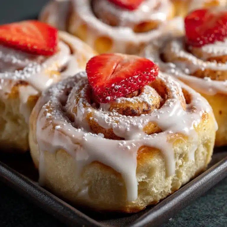 Strawberry and Cream Cinnamon Rolls with Strawberry Filling Recipe