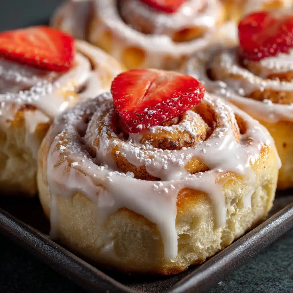 Strawberry and Cream Cinnamon Rolls with Strawberry Filling Recipe