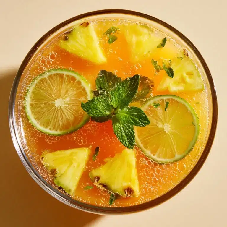 Tropical Pineapple Lemonade Punch Recipe