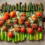 Parmesan Roasted Asparagus with Tomatoes and Balsamic Recipe