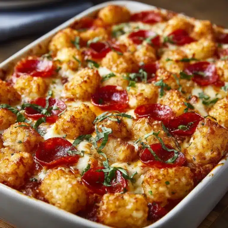 Pepperoni Pizza Tater Tot Casserole Recipe